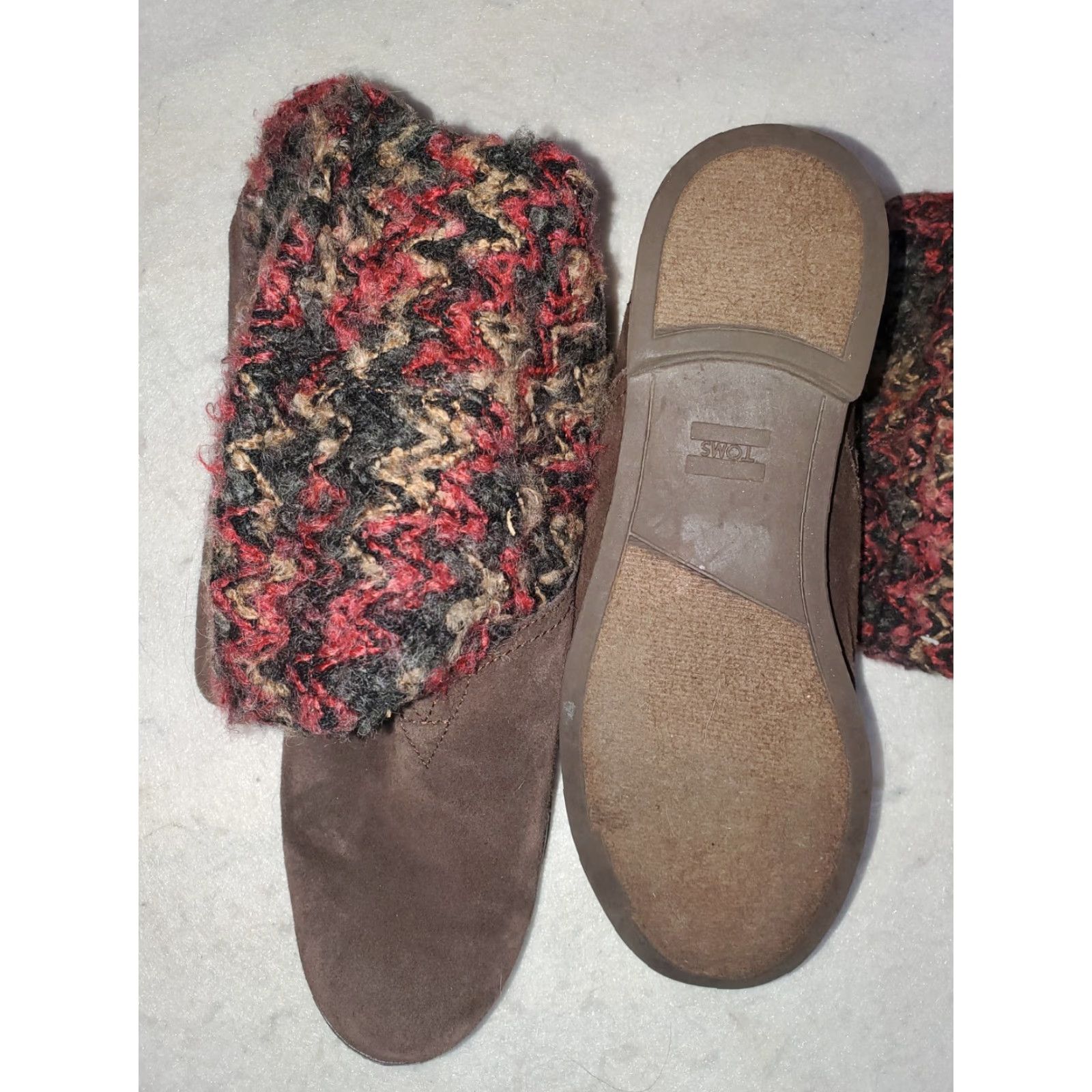 Toms TOMS Boots-Signature Pink Slouch Sweater Boot Brown Suede Womens Size 9 Slip-On Brown Suede Boots Women Size 9 Slouch Boots Boho Style Size M / US 6-8 / IT 42-44 - 5 Thumbnail