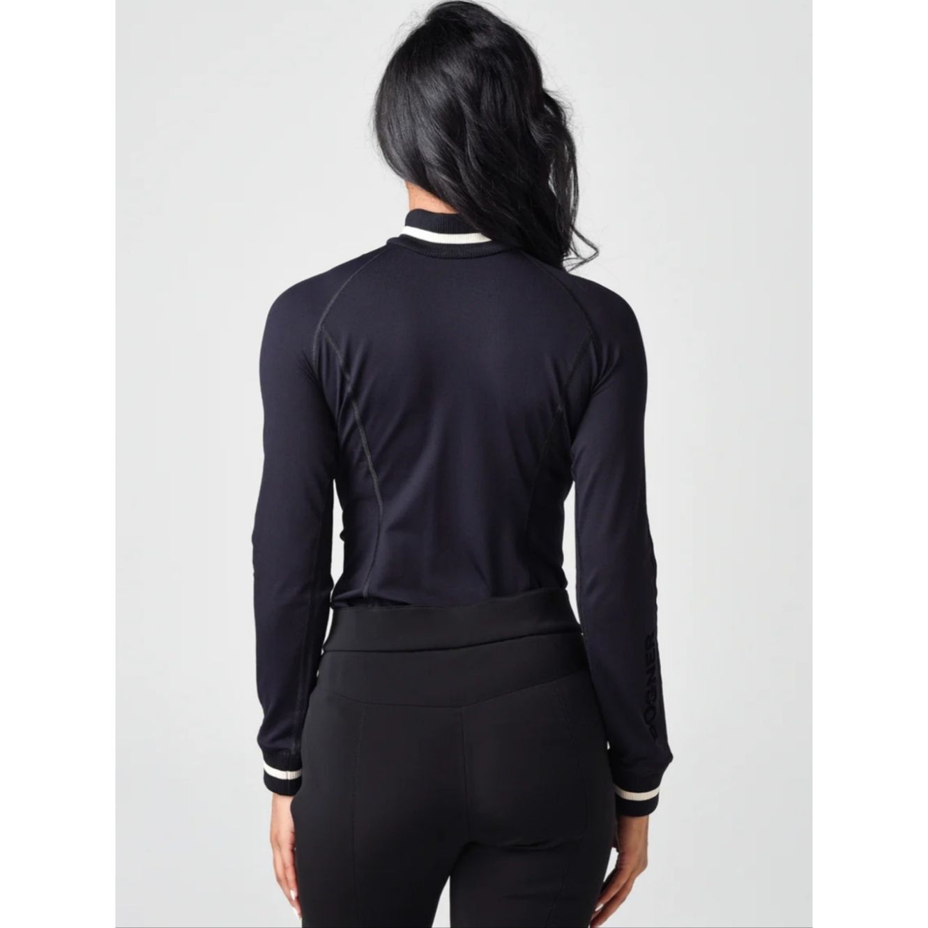 Bogner Bogner Madeline First Black Long-Sleeve Zip-Neck Top with W Size M / US 6-8 / IT 42-44 - 3 Thumbnail