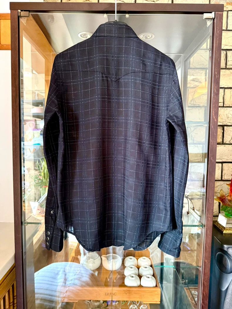 Saint Laurent Paris Saint Laurent Paris 20 FW runway black silver-lined plaid Size US M / EU 48-50 / 2 - 4 Thumbnail