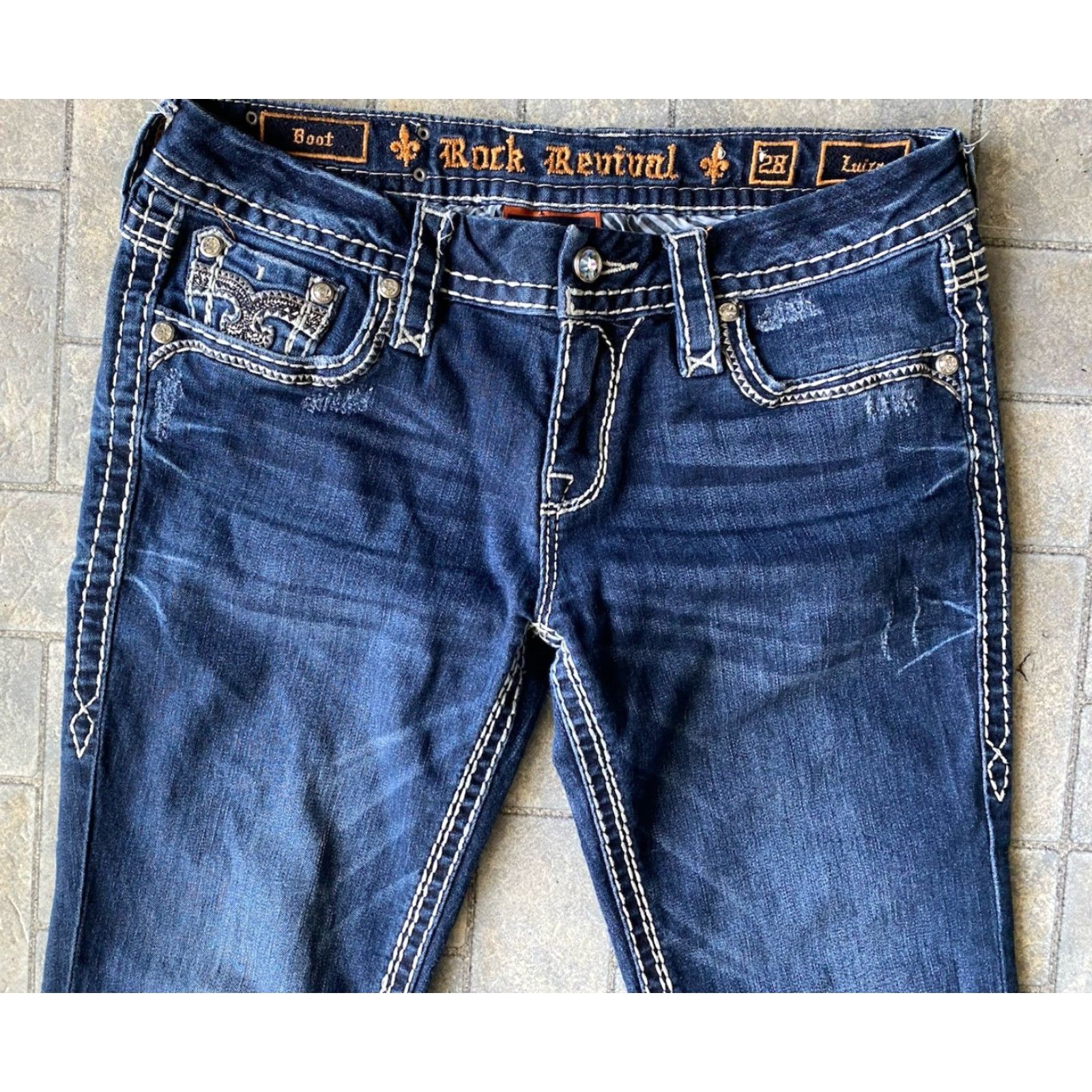Vintage Rock Revival Jeans Blue Bootcut 28 Women’s Size 28 Regular Bootcut Jeans Women’s Blue Rock Revival Size 28" / US 6 / IT 42 - 4 Thumbnail