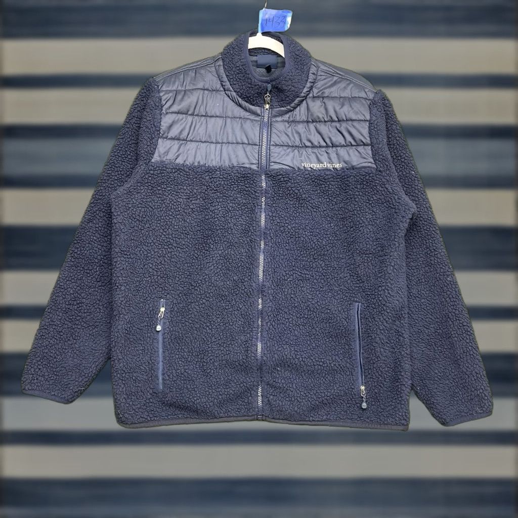 Vineyard Vines Vineyard Vines Deep Bay Sherpa Jacket Mens Large Blue Zip Up Puffer Outdoor Size L / US 10 / IT 46 - 1 Thumbnail