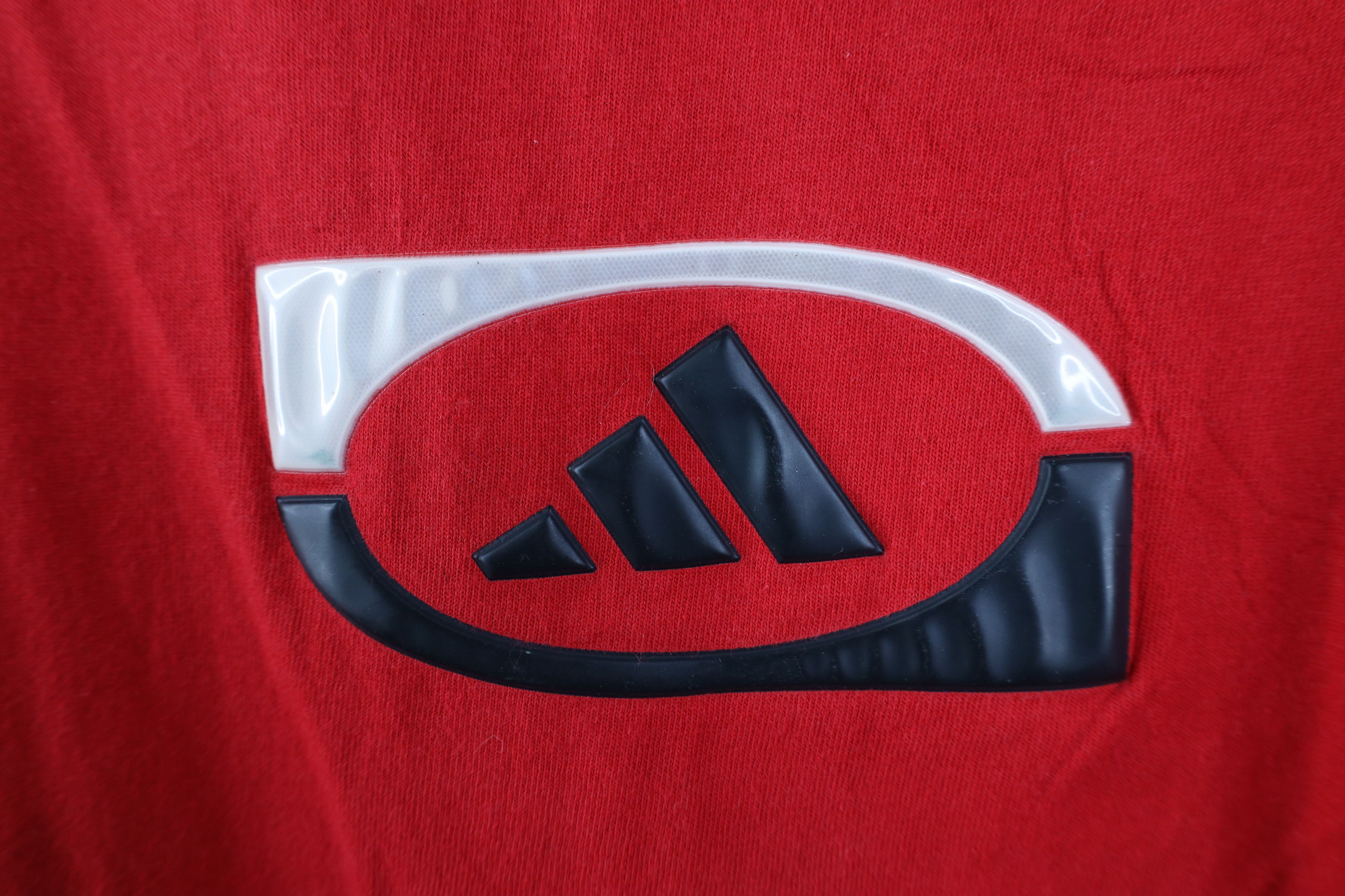 Adidas Vintage Y2K Adidas Logo Long Sleeve T-Shirt Red Cotton Size US XL / EU 56 / 4 - 5 Thumbnail