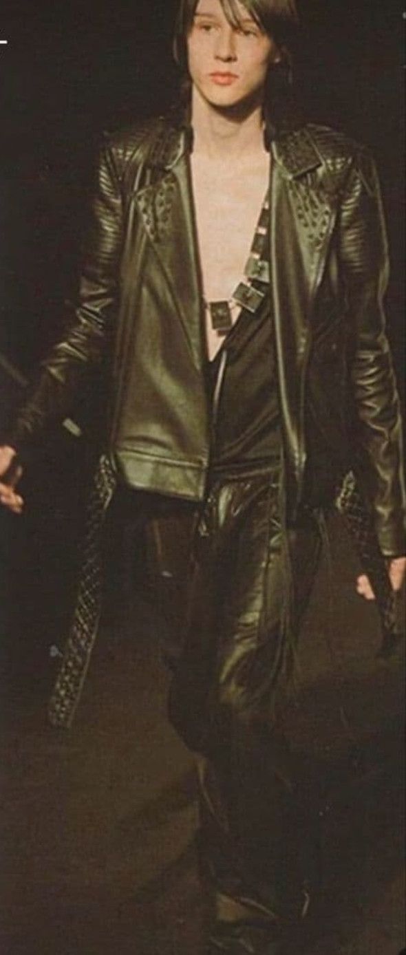 Dior Archive Dior Homme 04SS Strip Leather Pants Hedi Slimane 44 Size US 28 / EU 44 - 1 Thumbnail