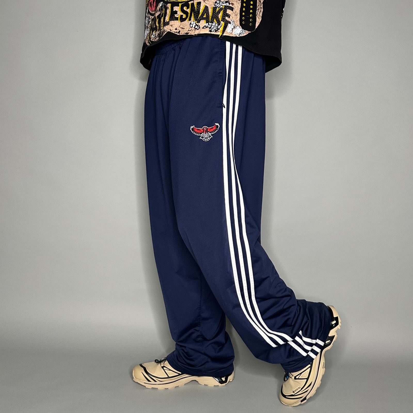 70s 極太 adidas buggy sweat pants y2k teck Adidas Crazy Vintage