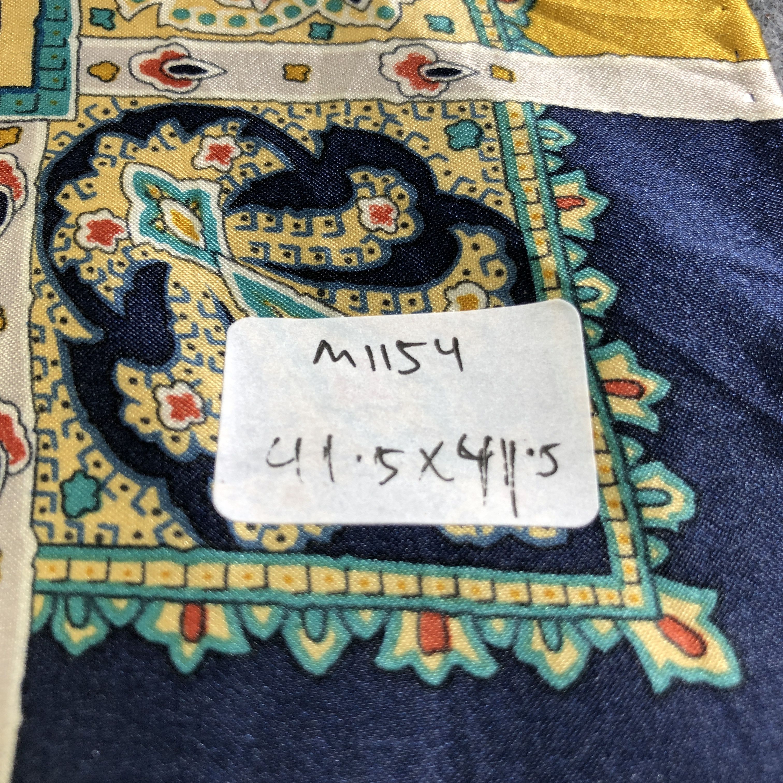 Yves Saint Laurent Yves Saint Laurent Paisley Hand Rolled Silk Scarf M1154 Size ONE SIZE - 7 Thumbnail
