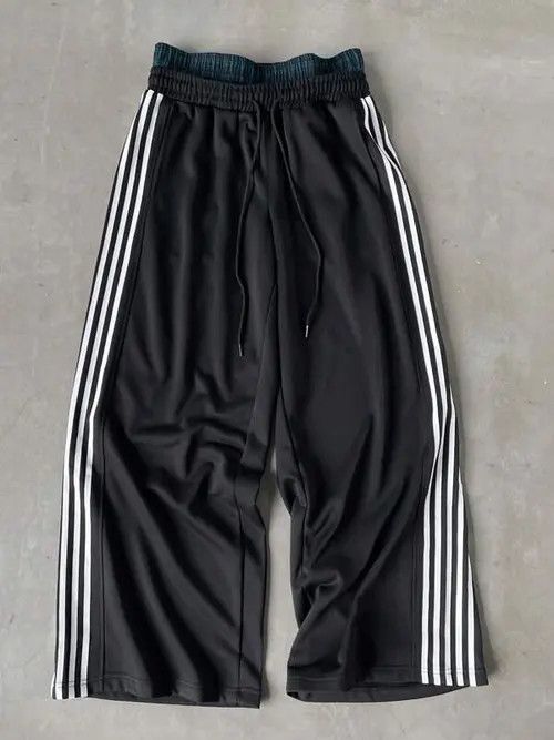 Japanese Brand DRIP Wide Leg Stripe Y2K Sweatpants Size US 36 / EU 52 - 3 Thumbnail