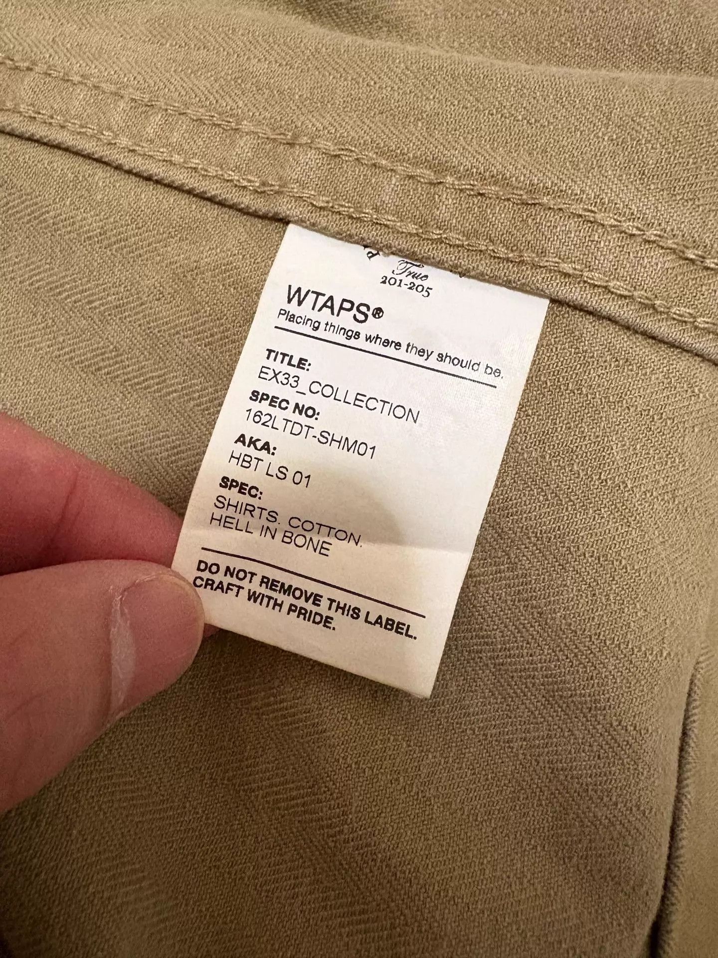 Wtaps WTAPS 16AW Herringbone Shirt Jacket Khaki NearNew Size US S / EU 44-46 / 1 - 9 Thumbnail