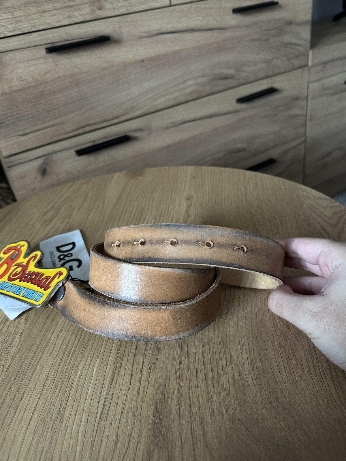 Dolce & Gabbana Vintage 2000’s Dolce & Gabbana “B-Sexual” Y2k Leather Belt Size ONE SIZE - 4 Thumbnail