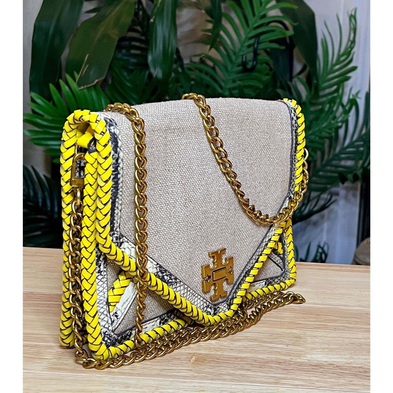 Tory Burch ✺✺ AUTHENTIC TORY BURCH LIMITED EDITION KIRA CANVAS & LEATHE Size ONE SIZE - 6 Thumbnail