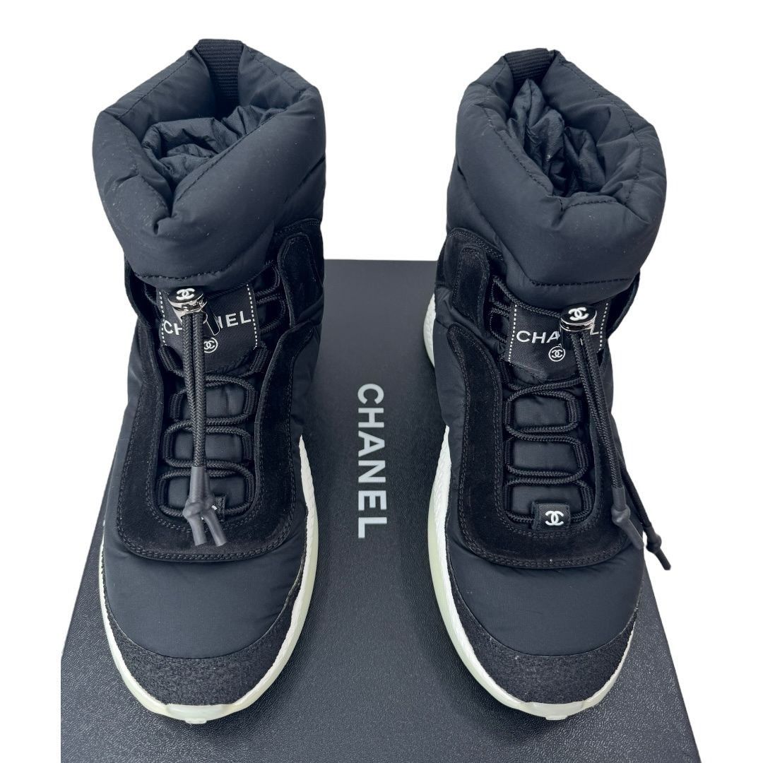 Chanel Chanel Snow Boots – Coco Neige 2021/2022 Nylon Suede Black Size US 8 / IT 38 - 4 Thumbnail