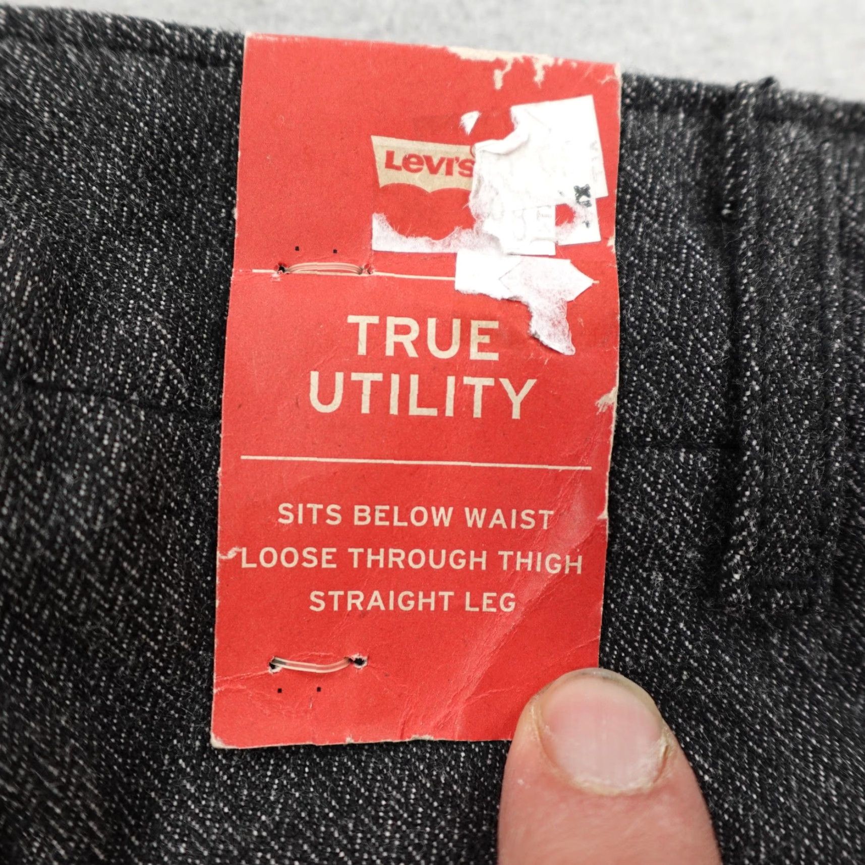 Levi's Levi's Pants Mens 30x32 Gray True Utility Herringbone Carpenter Button Fly Trousers NEW Mens Size US 30 / EU 46 - 6 Thumbnail
