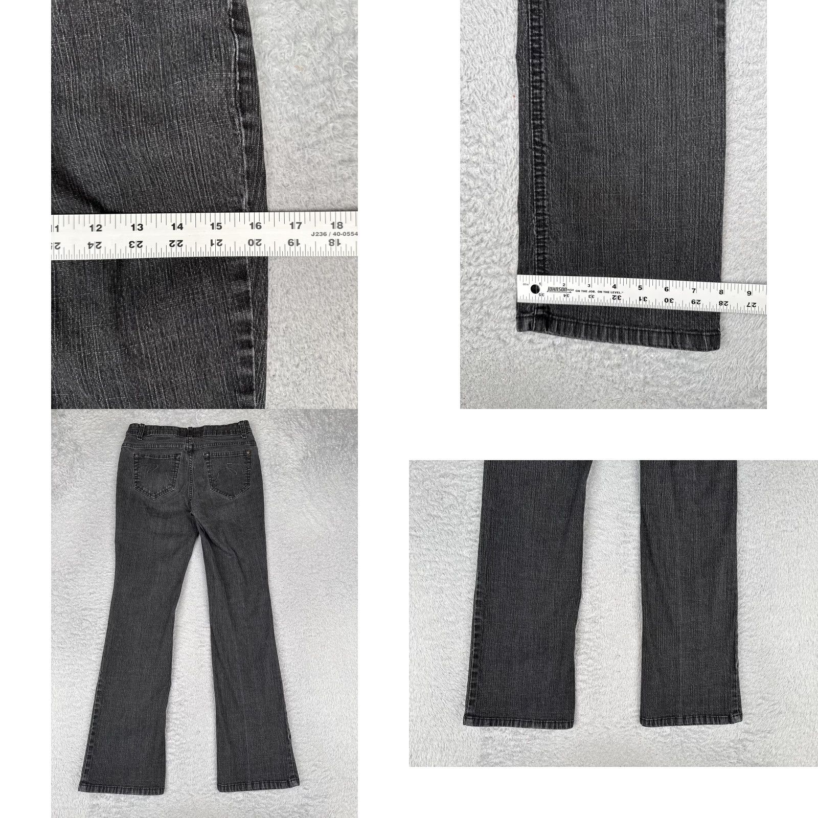 Faded Glory Faded Glory Jeans Womens Petite 4 Bootcut Denim Charcoal Mid Rise 26x29 Stretch 5-Pocket Logo Zipper Jeans Mens? Size 27" / US 4 / IT 40 - 9 Thumbnail