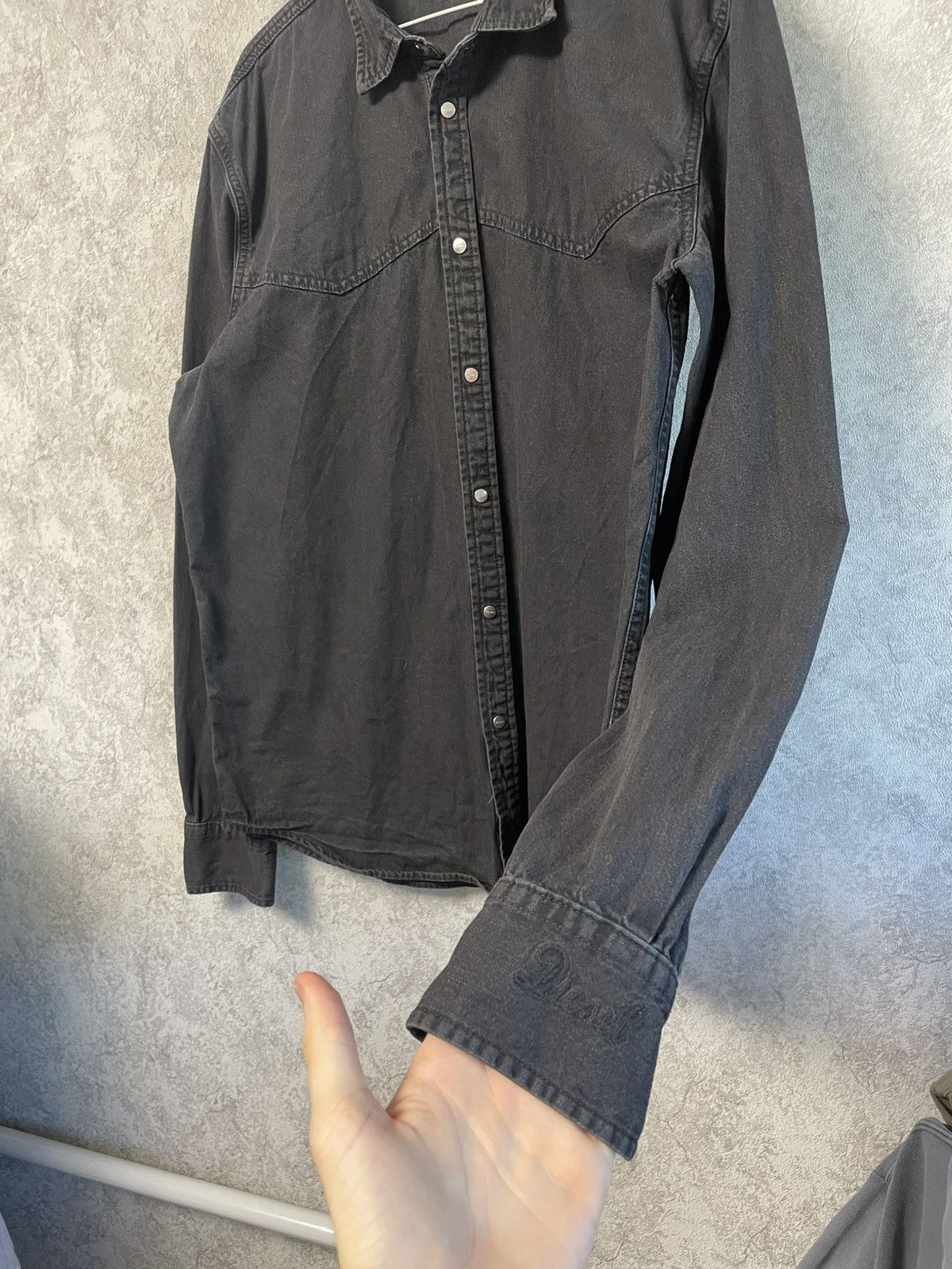 Diesel Diesel Black Denim Jeans Long Sleeve Shirt Button Ups Size US XL / EU 56 / 4 - 4 Thumbnail