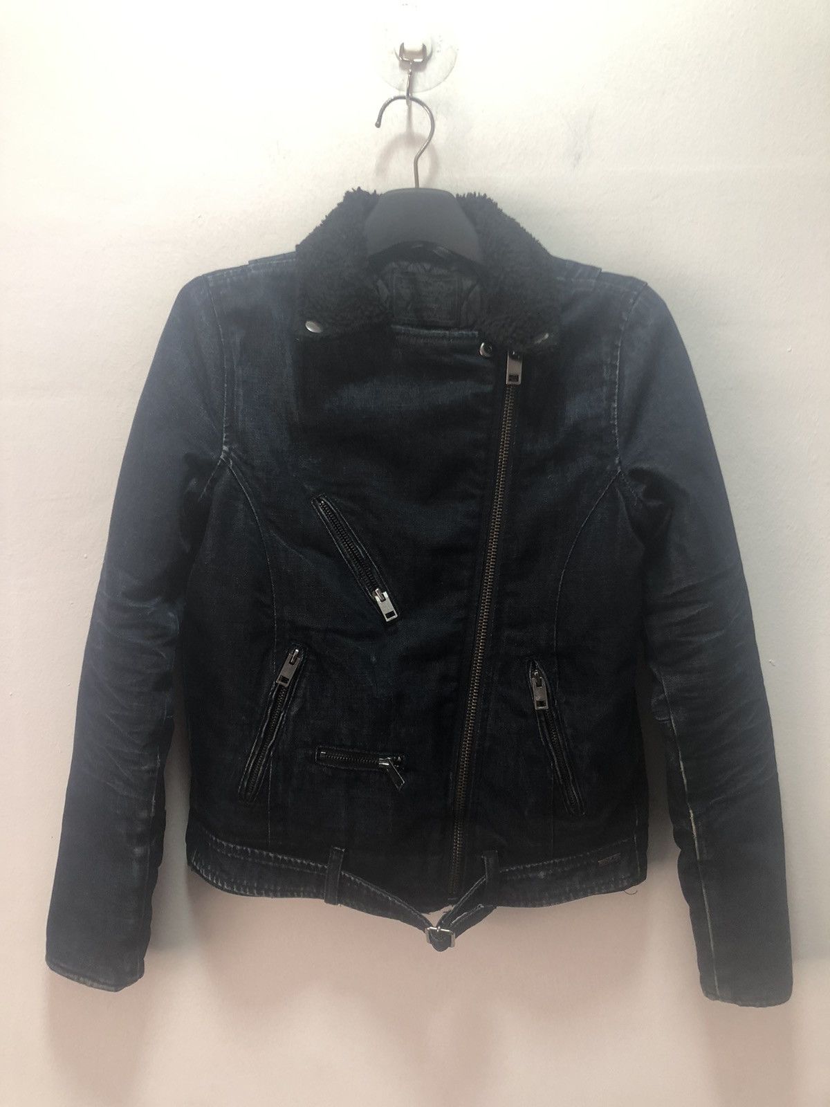 Diesel DIESEL Denim Jacket Motorcycle Fur Rock Size US XS / EU 42 / 0 - 1 Thumbnail