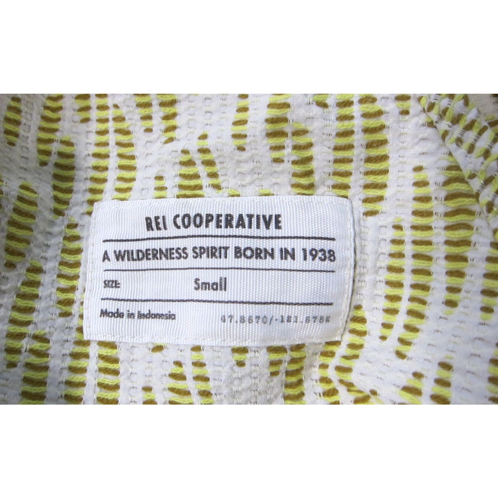 Vintage REI Cooperative 100% Cotton Yellow Brown Ivory Modest Simple Tunic Blouse Small Shirt Womens Size S / US 4 / IT 40 - 3 Thumbnail