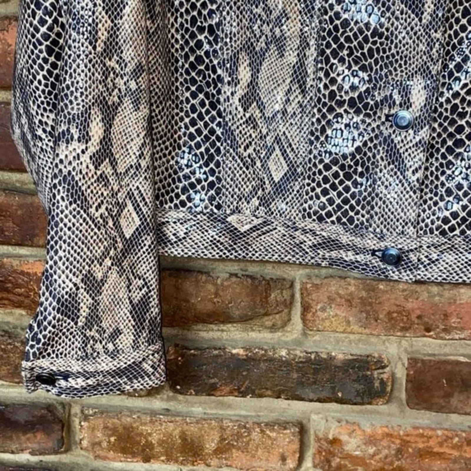 Other Amanda Smith Faux Snakeskin Button Down Jacket 10 Size L / US 10 / IT 46 - 3 Thumbnail