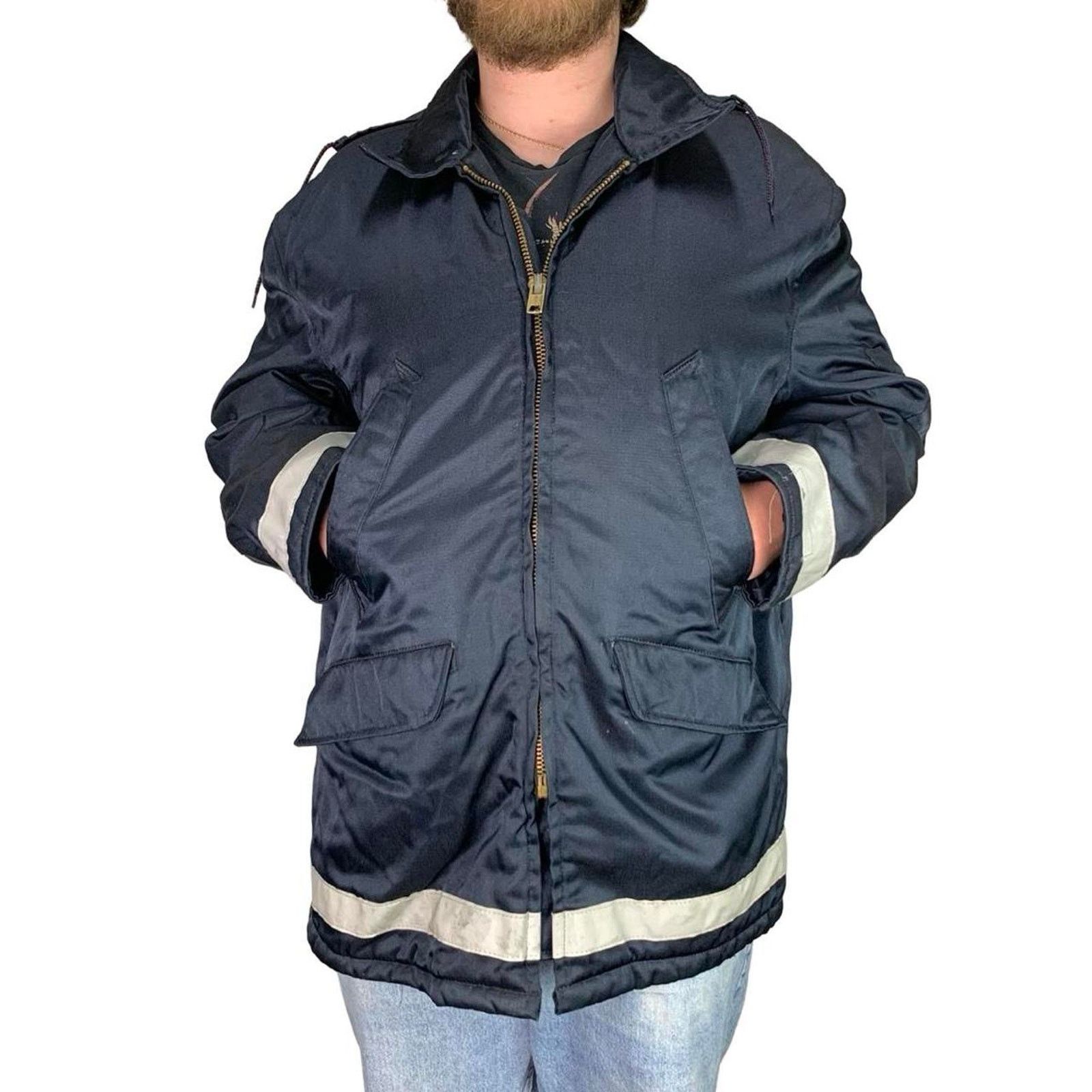 Japanese Brand × Vintage Vintage Golden Fleece Quilted Reflective Heavy Work Jacket Size US XL / EU 56 / 4 - 2 Thumbnail