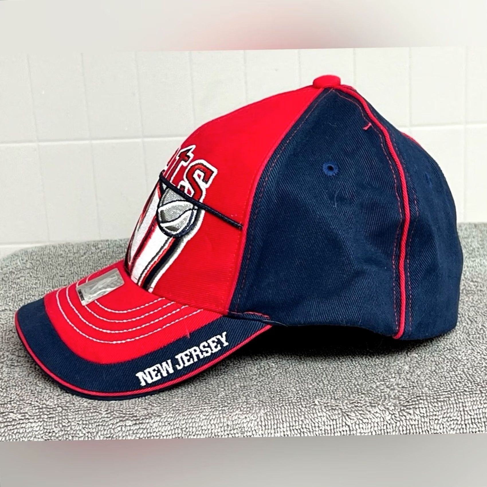 Reebok NWT Vintage Reebok New Jersey Nets Hat Cap - Blue Print - 90s NBA Basketball Size US M / EU 48-50 / 2 - 4 Thumbnail
