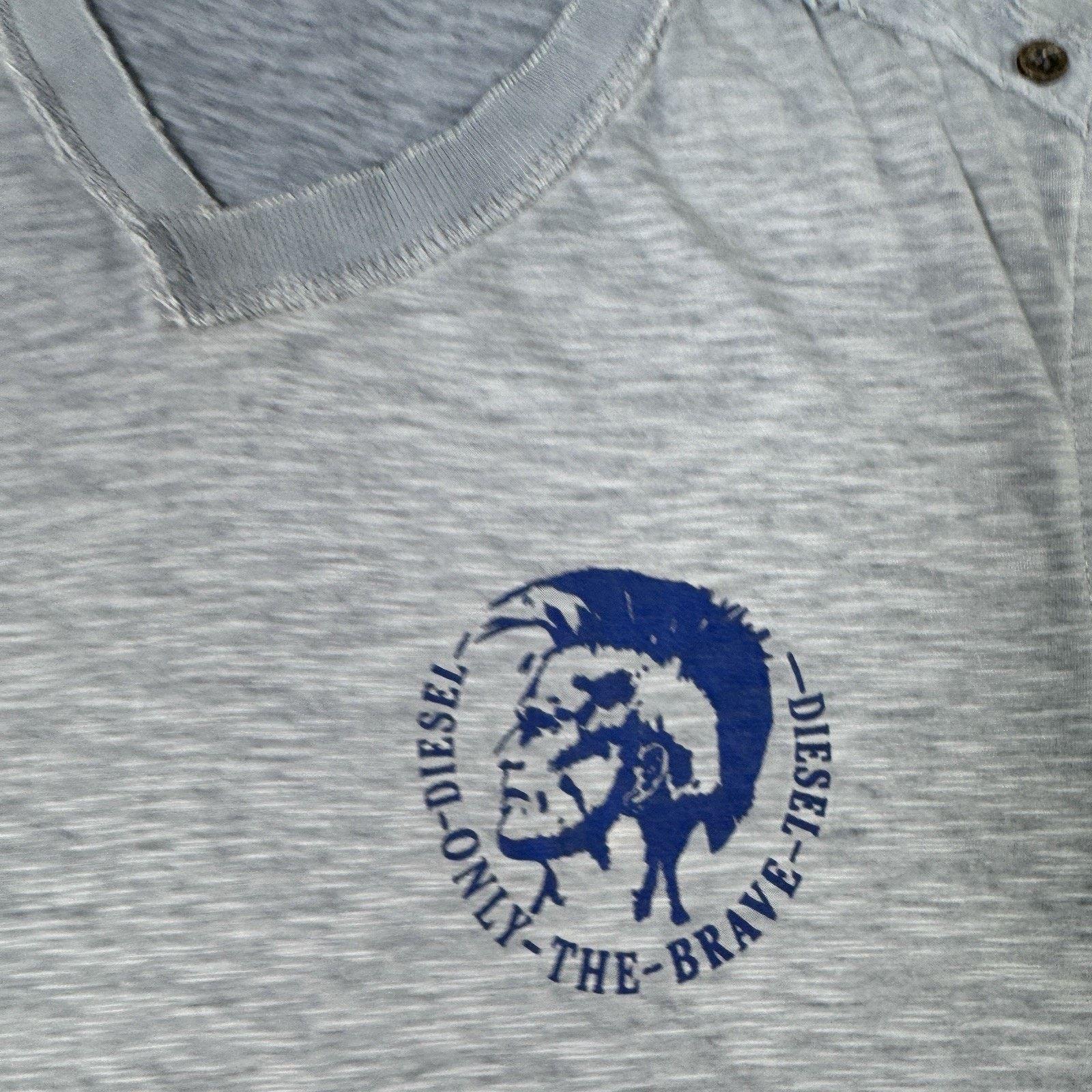 Diesel Vintage Diesel Logo V Neck Men T Shirt Size XL Blue Size US XL / EU 56 / 4 - 7 Thumbnail