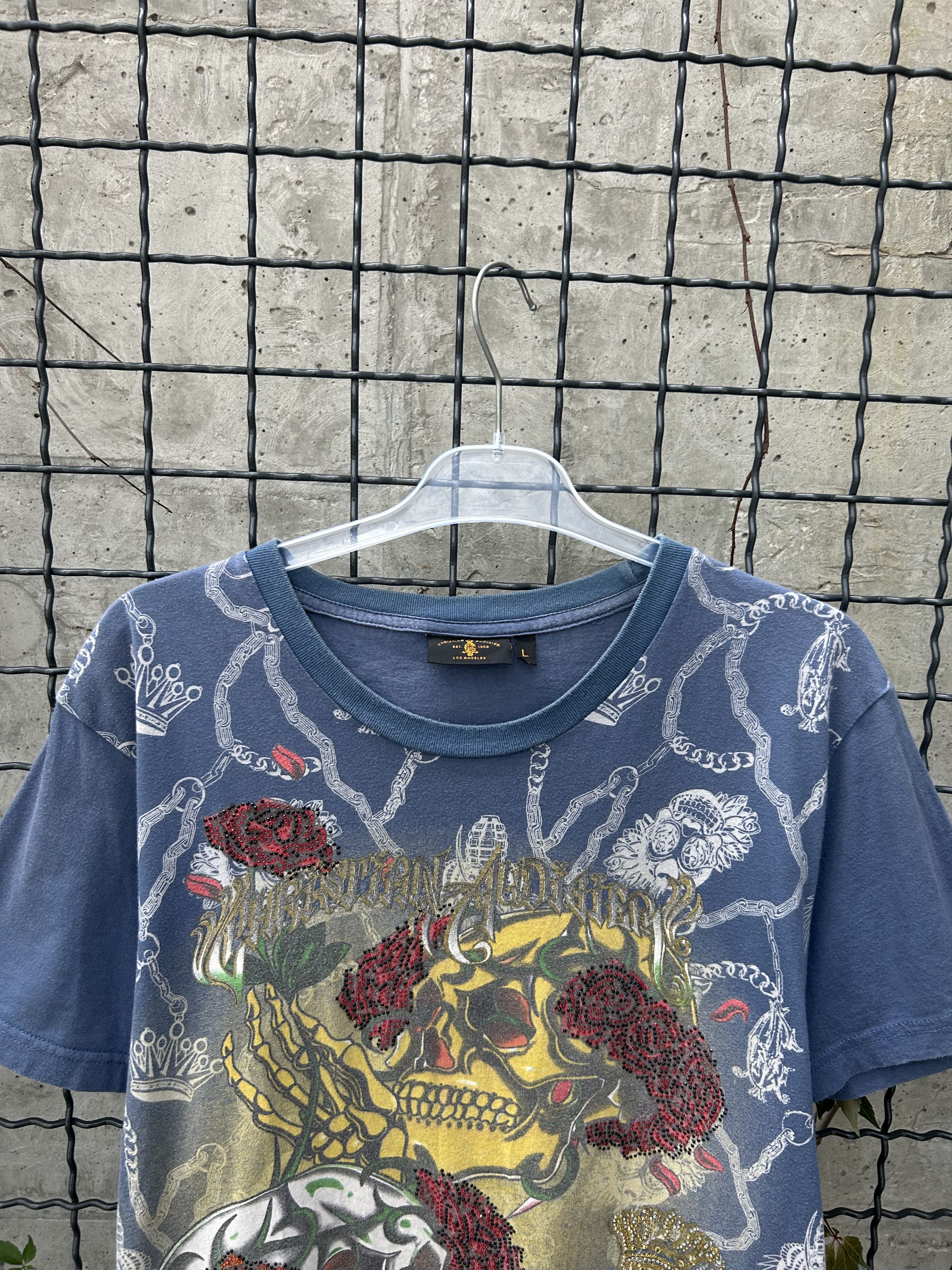 Christian Audigier Vintage 2000s Christian Audigier Ed Hardy Tattoo T-shirt Size US L / EU 52-54 / 3 - 3 Thumbnail