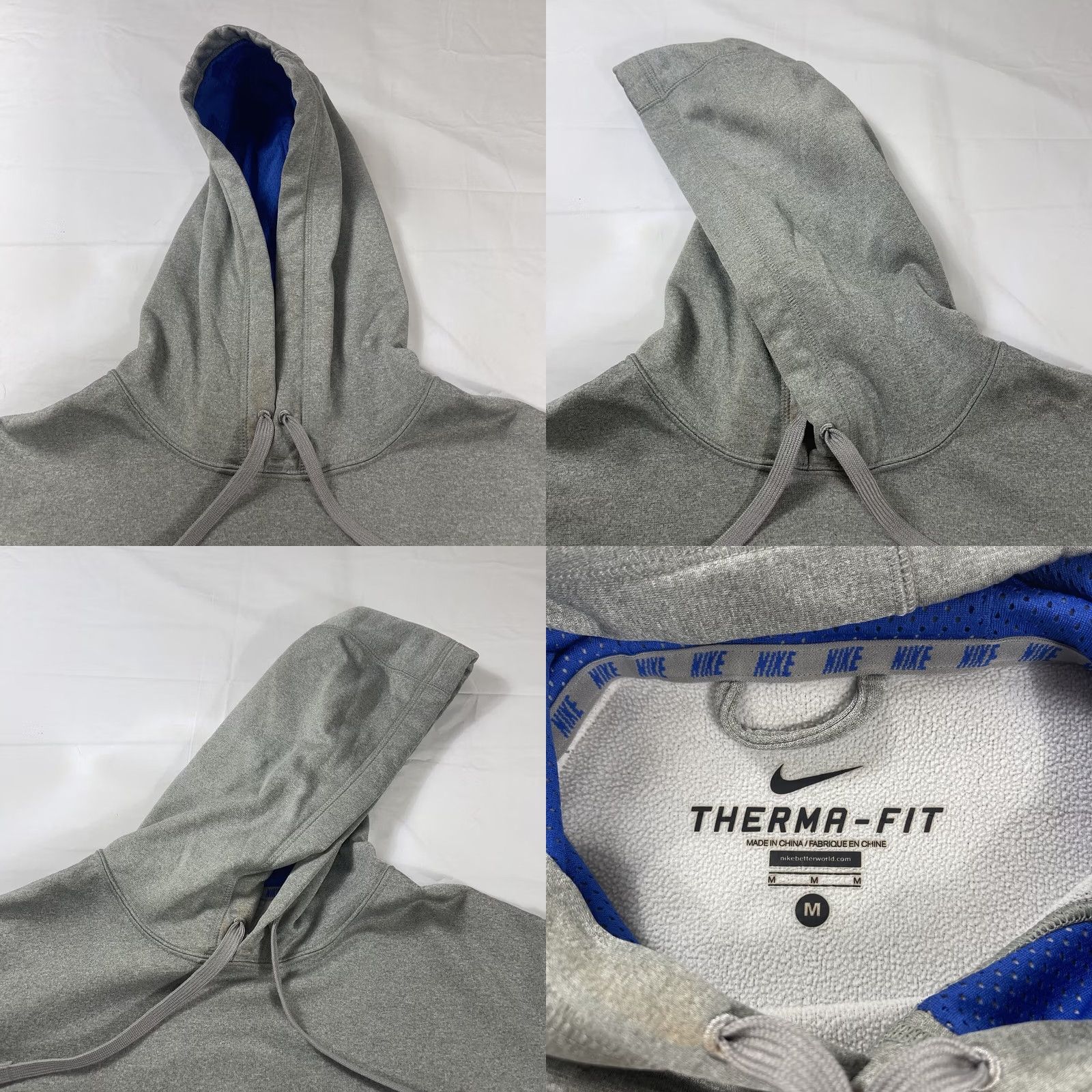 Nike Nike ThermaFit Annihilator Hoodie Swoosh Gray Blue Knockout 586289-063 M Adult Hoodie Pullover Logo Embroidered Size US M / EU 48-50 / 2 - 9 Thumbnail