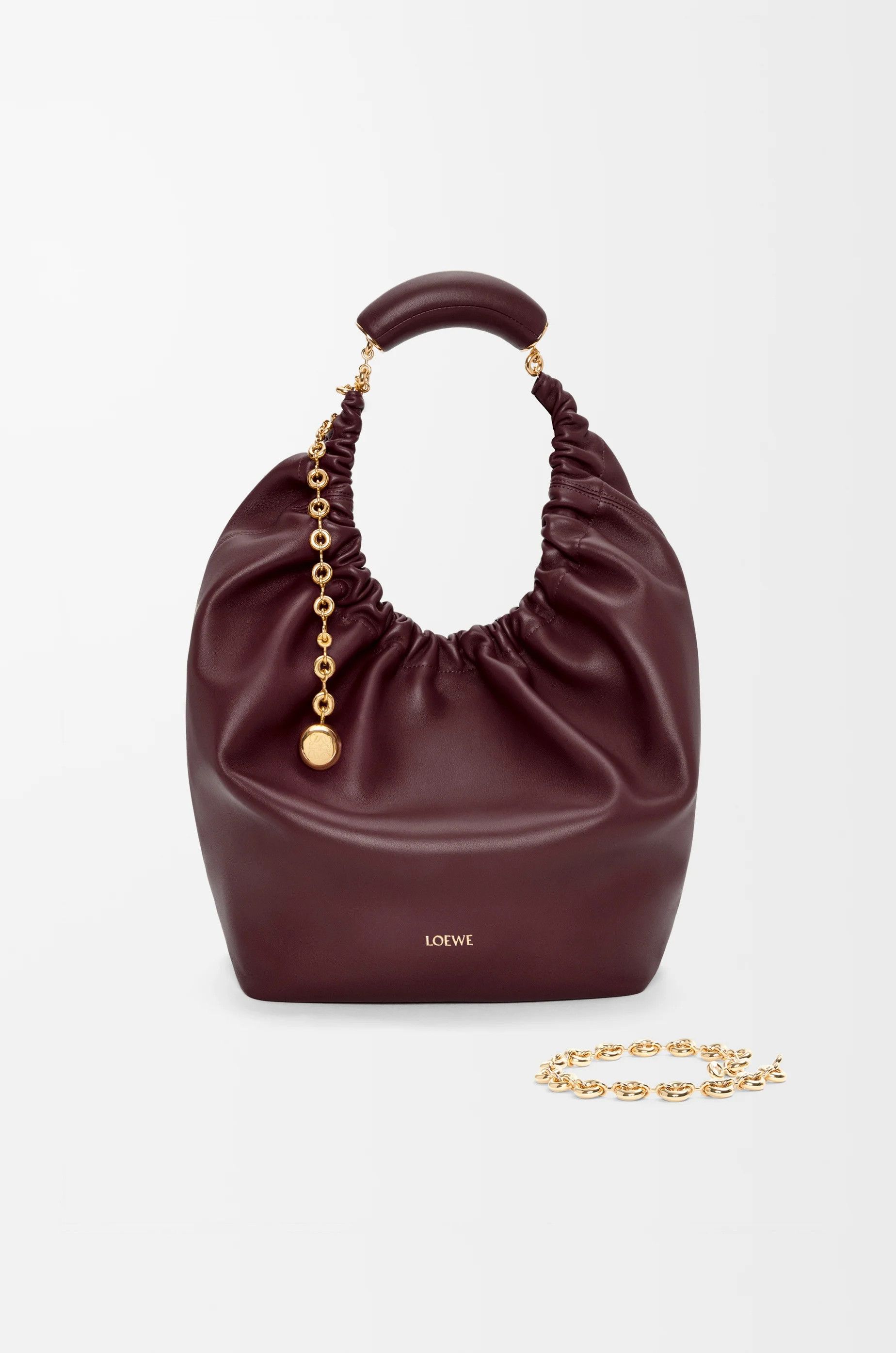 Loewe o1in1g0426 Size: OS / Medium Squeeze Bag in Burgundy Size ONE SIZE - 4 Thumbnail