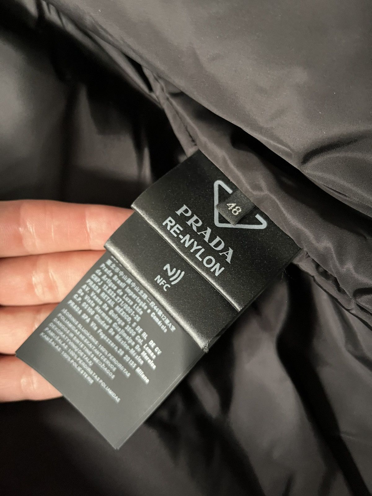 Prada Prada Re-Nylon padded bomber jacket black yellow Size US M / EU 48-50 / 2 - 12 Thumbnail