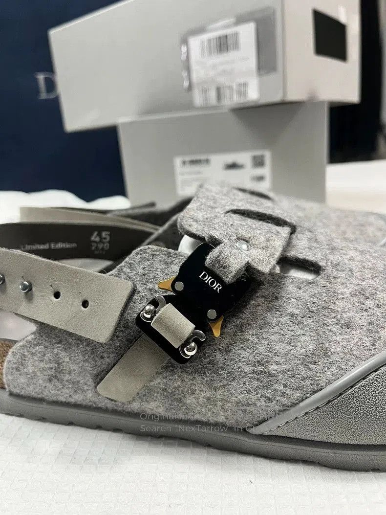 Dior Dior Birkenstock Tokio Mules in Grey. Size US 10 / EU 43 - 5 Thumbnail