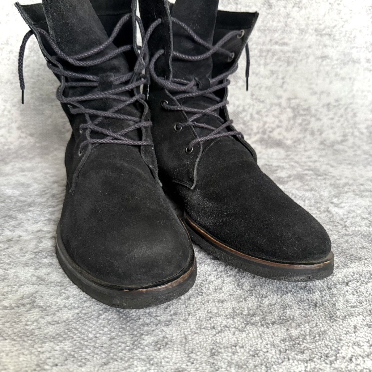 Shellac 2000s Shellac by Hideshi Maruya Back Zip Lace Up Suede Boots Size US 10.5 / EU 43-44 - 3 Thumbnail
