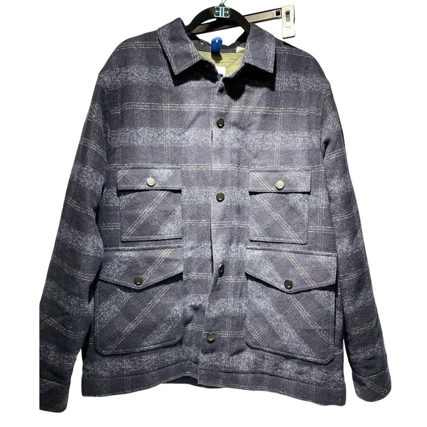 BRAX BraxTom Wool Blend Quilted Light Jacket Mens Black Plaid L Size US L / EU 52-54 / 3 - 2 Thumbnail