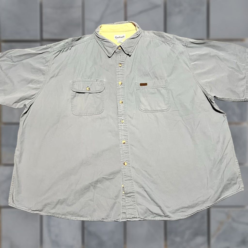 Carhartt Carhartt Shirt Mens 4XL Short Sleeve Blue Workwear Pockets Mens 4XL Size US XXL / EU 58 / 5 - 1 Thumbnail