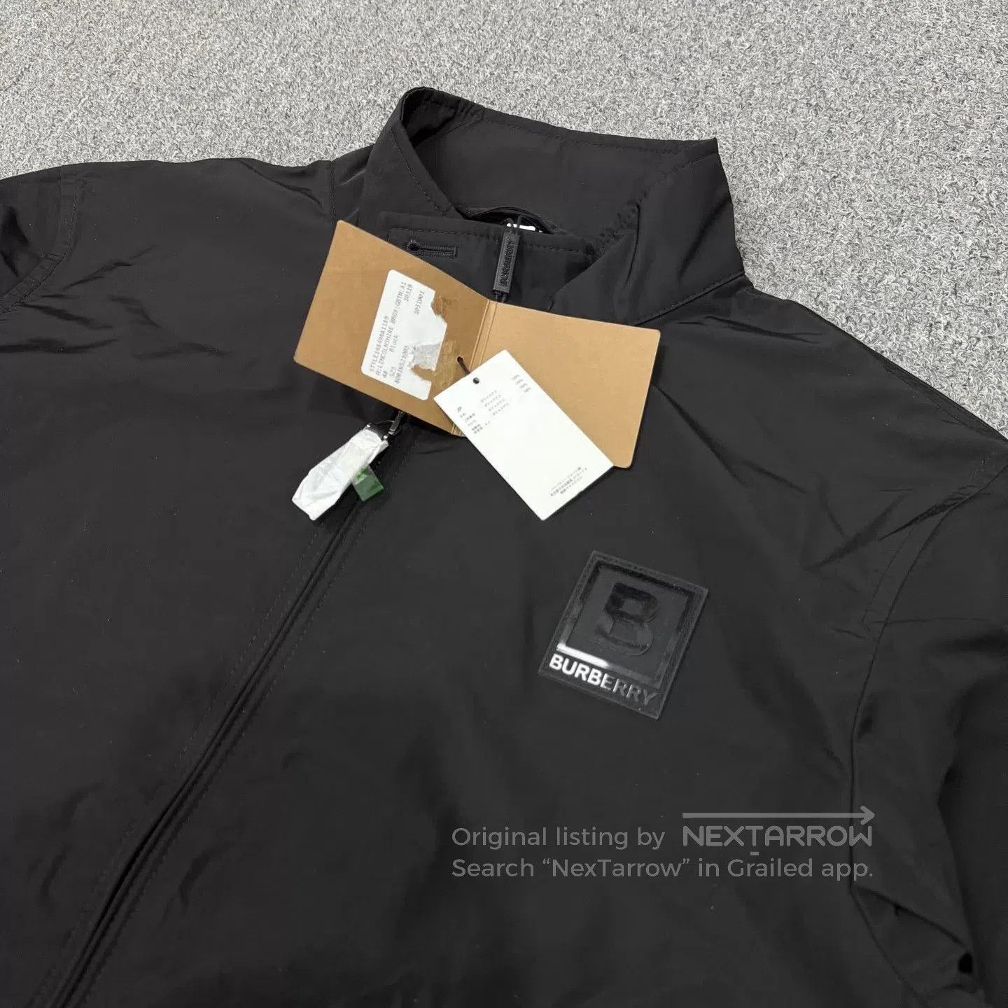Burberry Black Lightweight Zip-Up Jacket Size M. Size US M / EU 48-50 / 2 - 3 Thumbnail