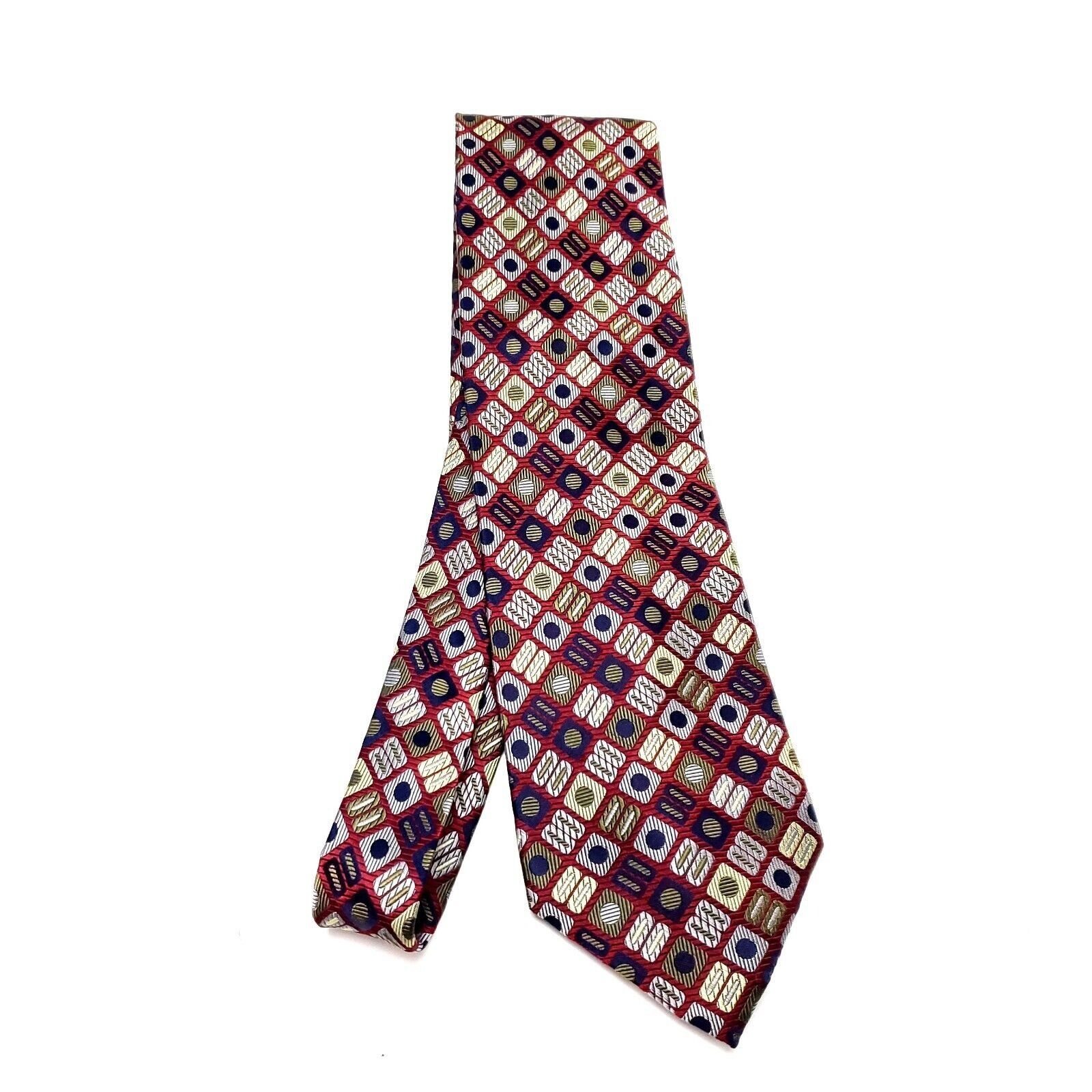Designer Metropolitan by Lord & Taylor Multi Colored Silk Tie Woven G Size ONE SIZE - 6 Thumbnail