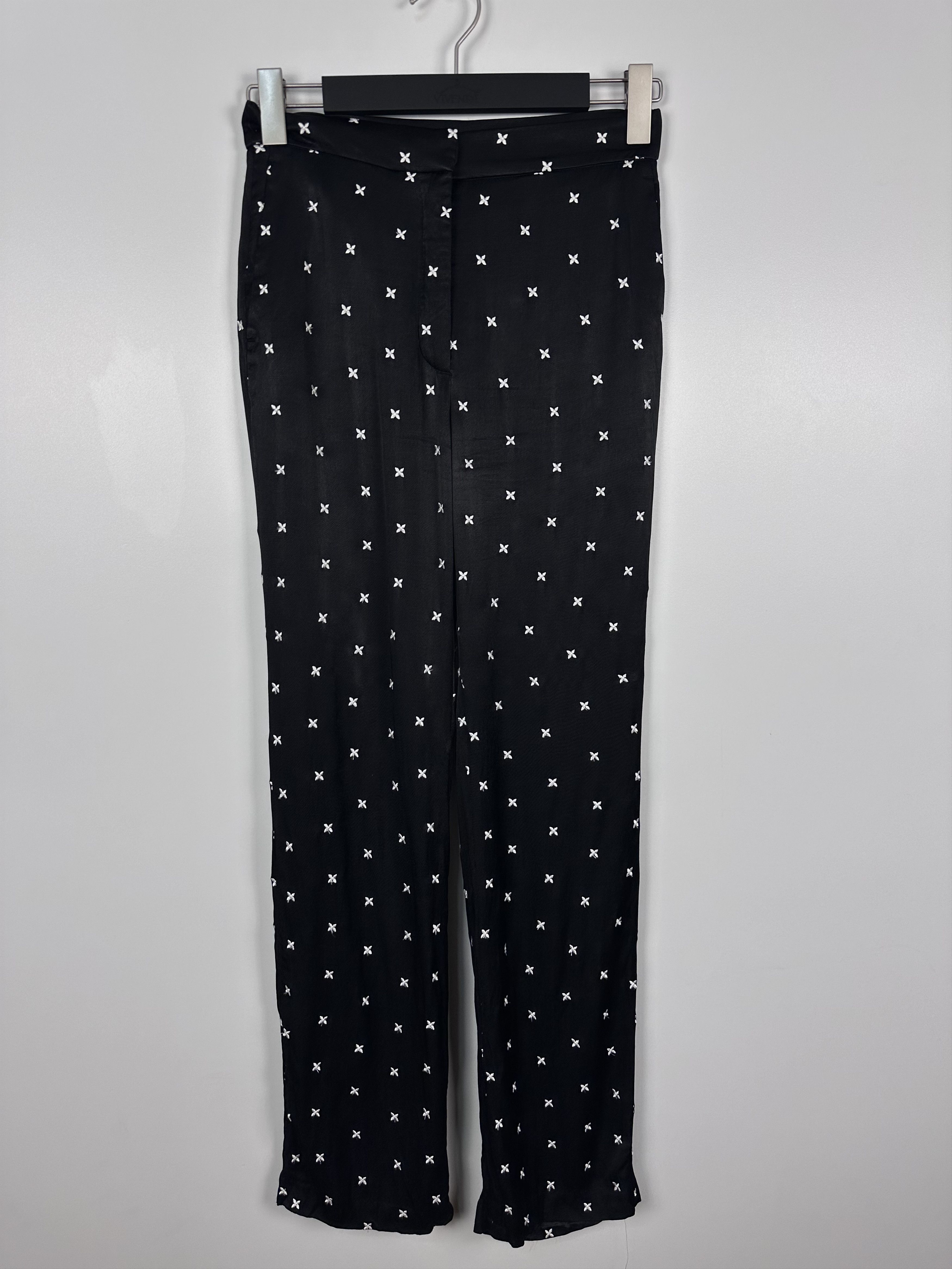 Sandro Sandro Light Womens Viscose Pants Black Size 36 Size 26" / US 2 / IT 38 - 1 Thumbnail