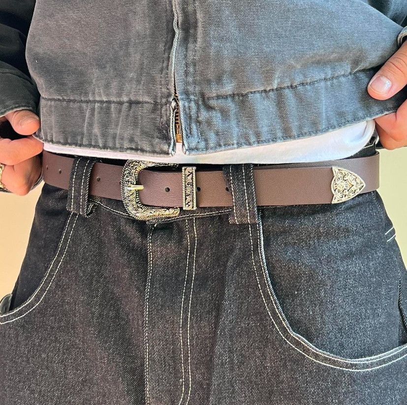 Cowboy Equipment vintage brown american western cowboy boho belt Size ONE SIZE - 6 Thumbnail