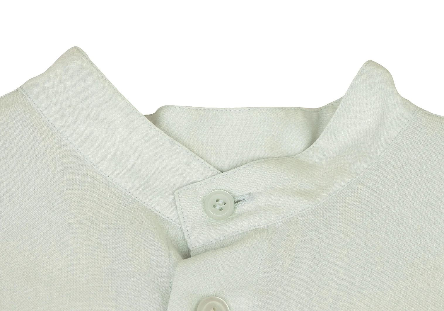 Issey Miyake Pleated Stand Collar Shirt in Mint Green Size US S / EU 44-46 / 1 - 5 Thumbnail