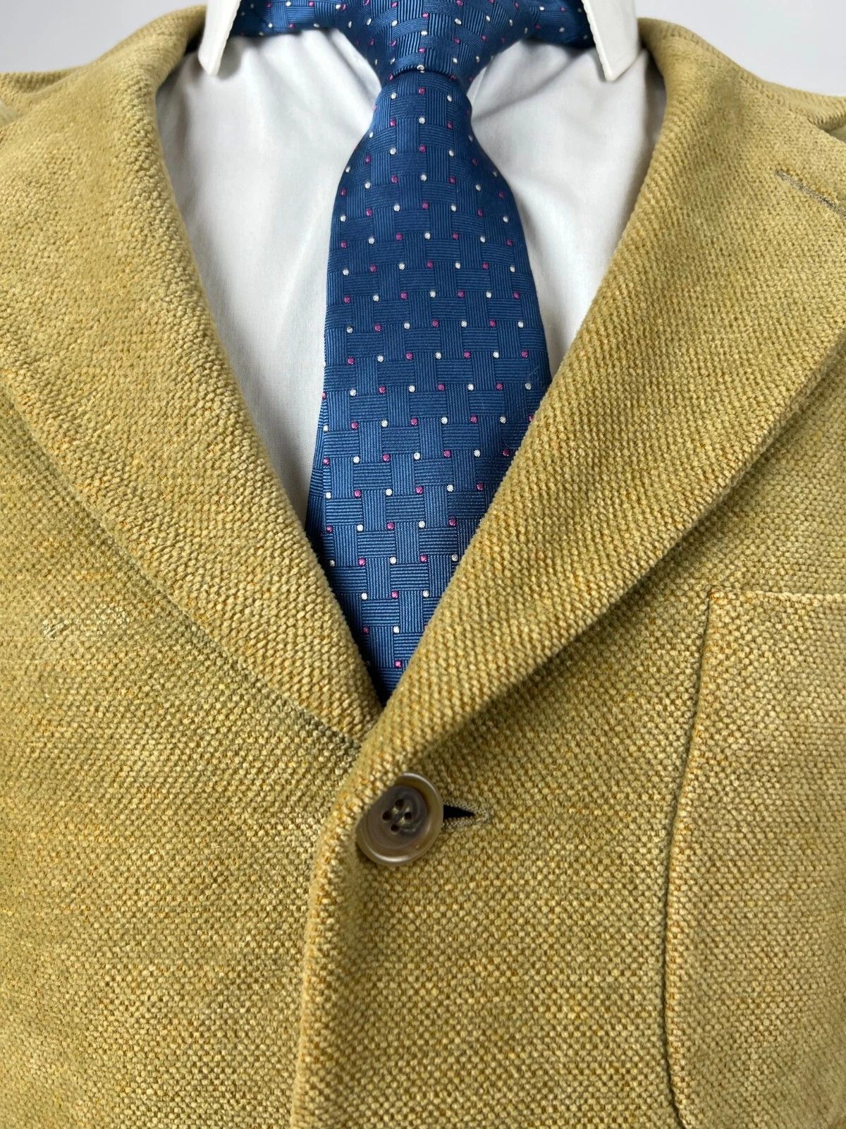 Ermenegildo Zegna Ermenegildo Zegna Soft Half-Lined Yellow Blazer Jacket Size 40R - 3 Thumbnail
