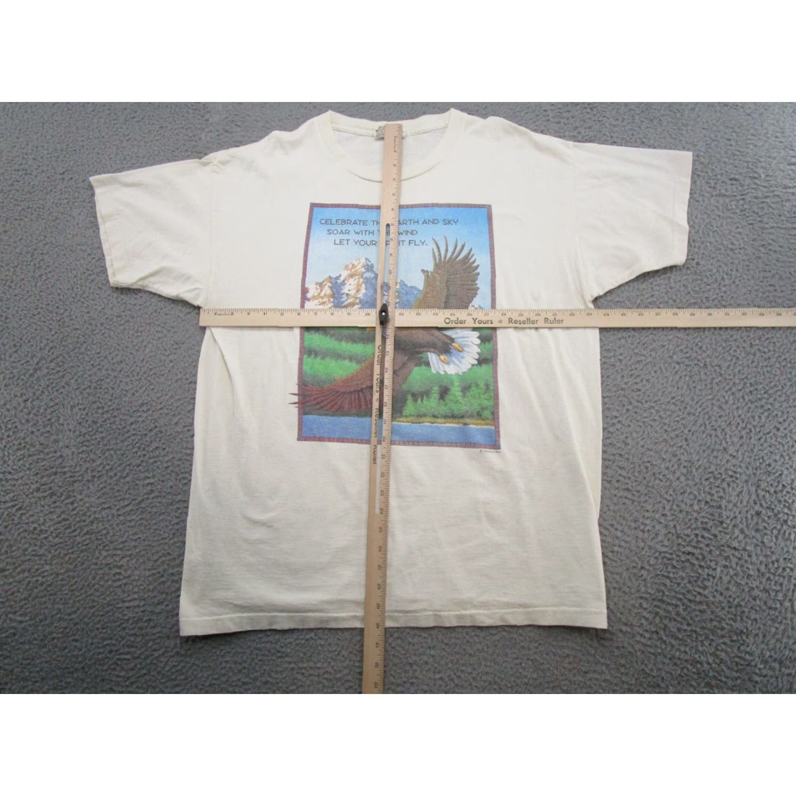 Cotton On Vintage 90's Earth Nature Bald Eagle Single Stitch T-Shirt Men's SZ XL USA Made Size US XL / EU 56 / 4 - 6 Thumbnail