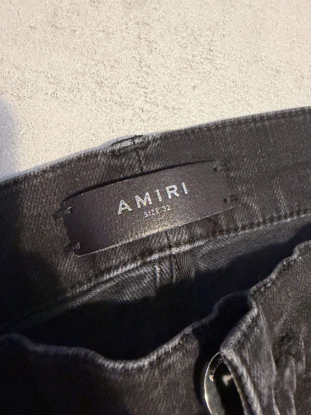 Amiri Amiri Black Grunge Patch Medium Crafted Jeans Size US 32 / EU 48 - 3 Thumbnail