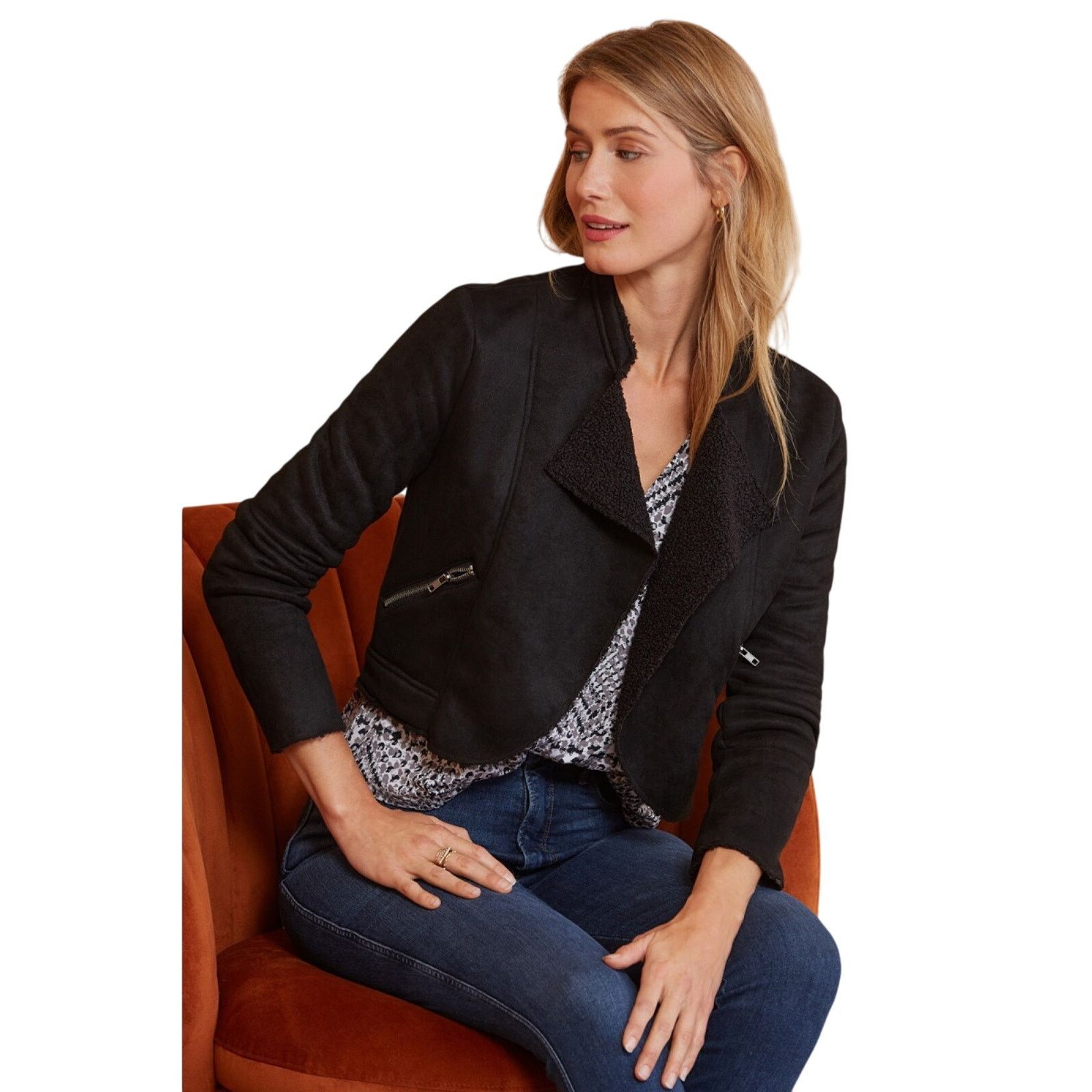 BB Dakota BB Dakota Womens Faux Suede "Suede Me, Love You Jacket" Size XS / US 0-2 / IT 36-38 - 4 Thumbnail