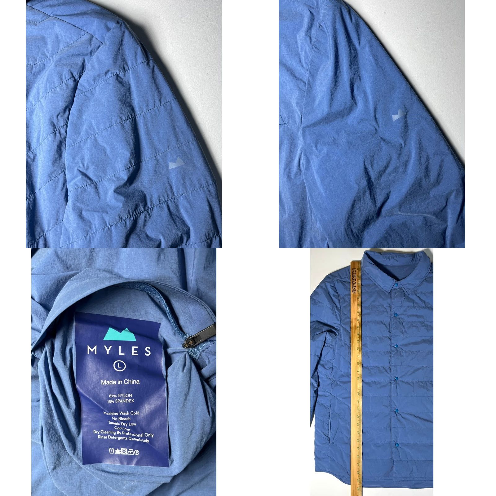 Vintage Myles Reversible Insulated Shirt Jacket Men’s Dusty Blue L Size US L / EU 52-54 / 3 - 8 Thumbnail