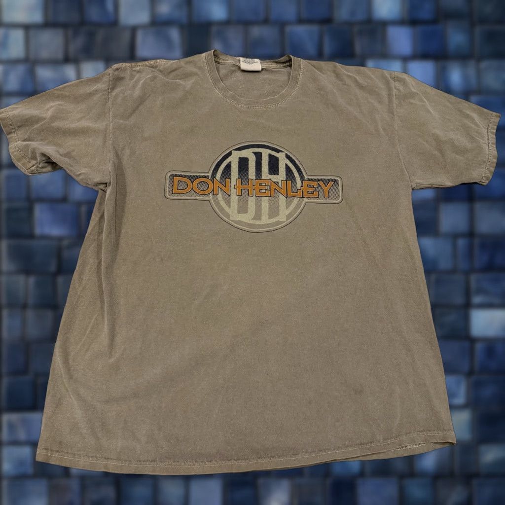 Anvil VINTAGE Don Henley Inside Job Tour Band 2000 Green Tee Shirt Mens XL Short Sleeve Henley T-Shirt USA 90s Rock Music Size US XL / EU 56 / 4 - 1 Thumbnail