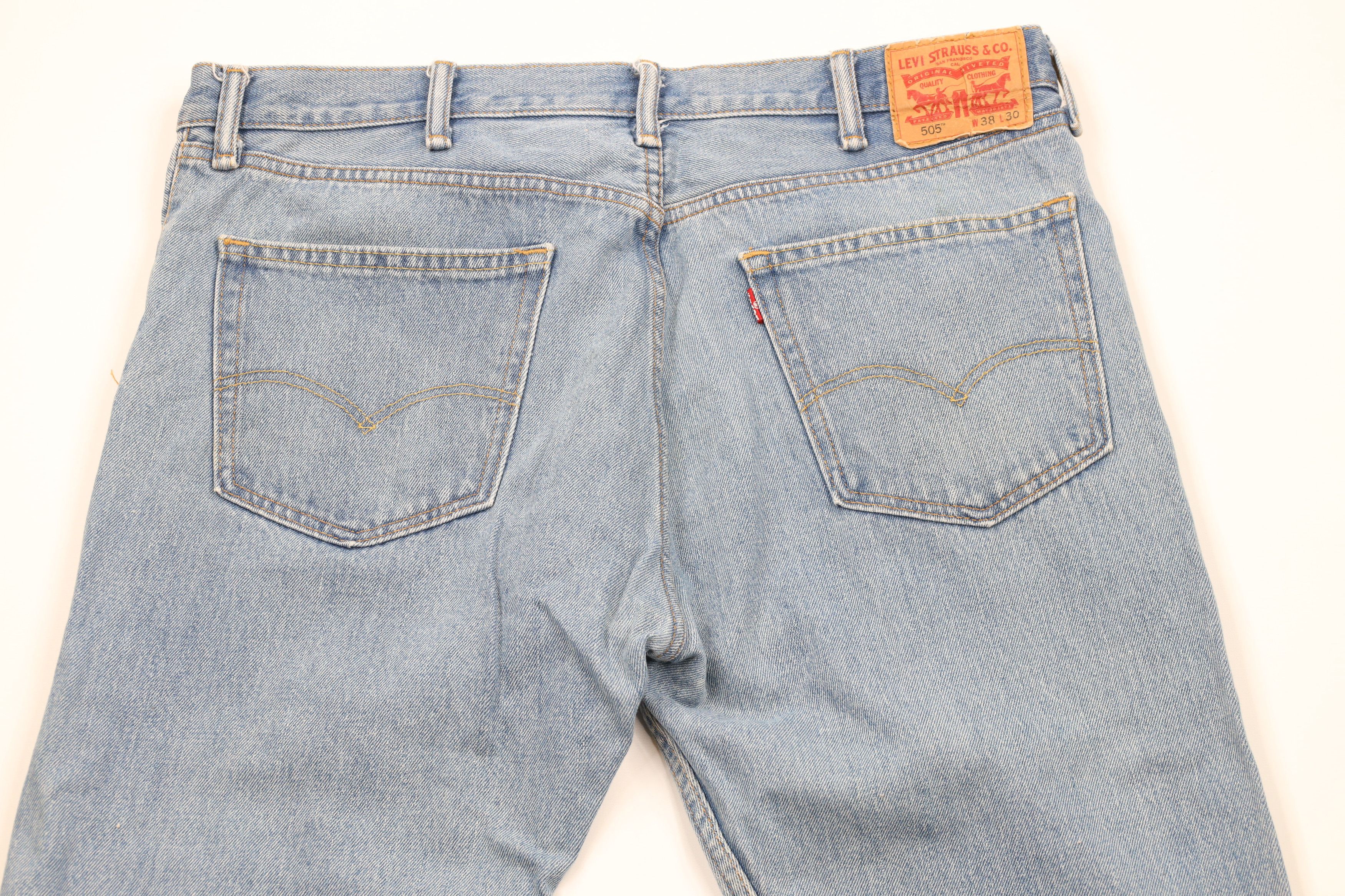 Levi's × Vintage Vintage Y2K Levis 505 Regular Fit Denim Jeans Pants Blue Size US 38 / EU 54 - 10 Thumbnail