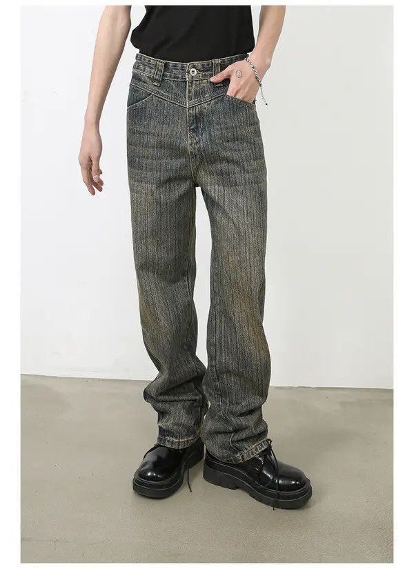 VIBE Vintage washed distressed dirty jeans Size US 32 / EU 48 - 2 Thumbnail