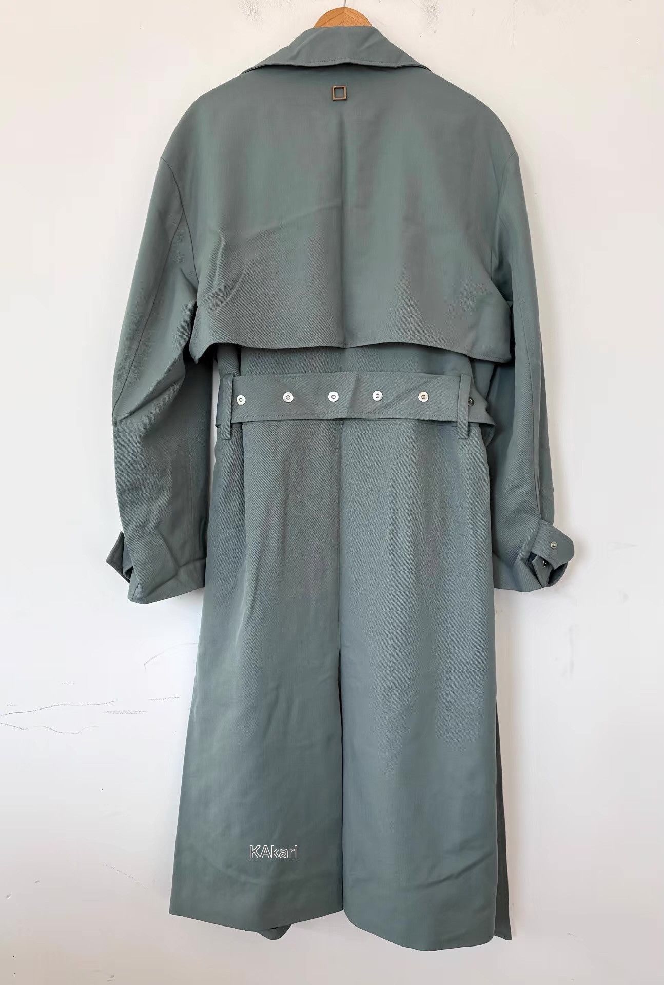 Wooyoungmi Gray Double-Breasted Trench Coat with Belt Size US M / EU 48-50 / 2 - 2 Thumbnail