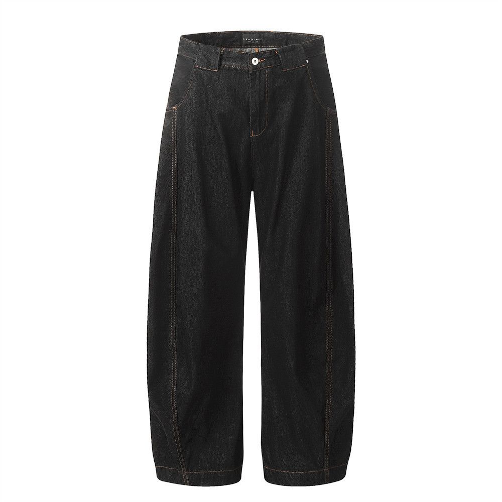 Japanese Brand × Jean Versatile loose wide-leg stitching casual scimitar jeans Size US 32 / EU 48 - 1 Thumbnail