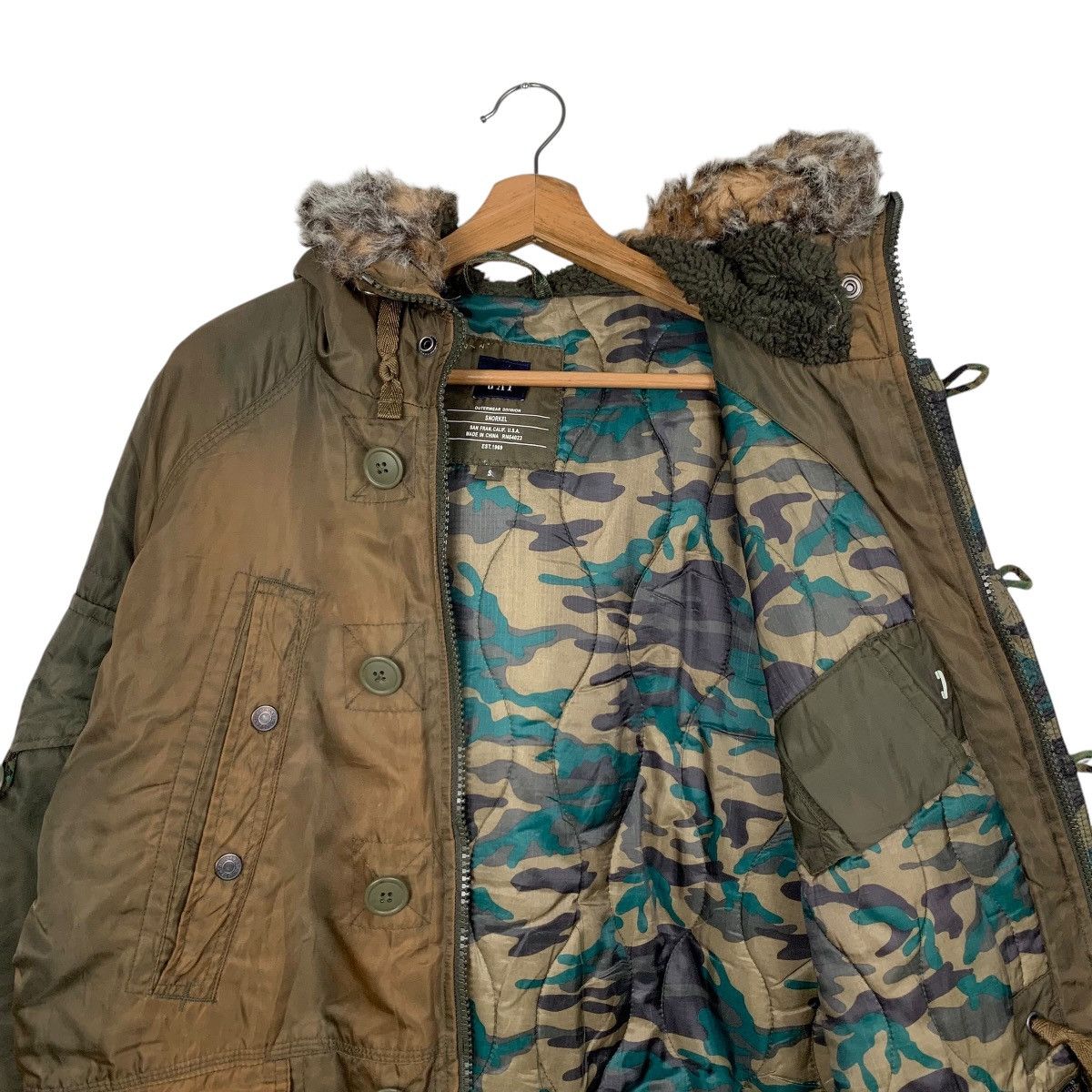 Gap Y2k Vintage GAP Snorkel Fur Hooded Parka Jacket #2870-C129 Size US S / EU 44-46 / 1 - 9 Thumbnail