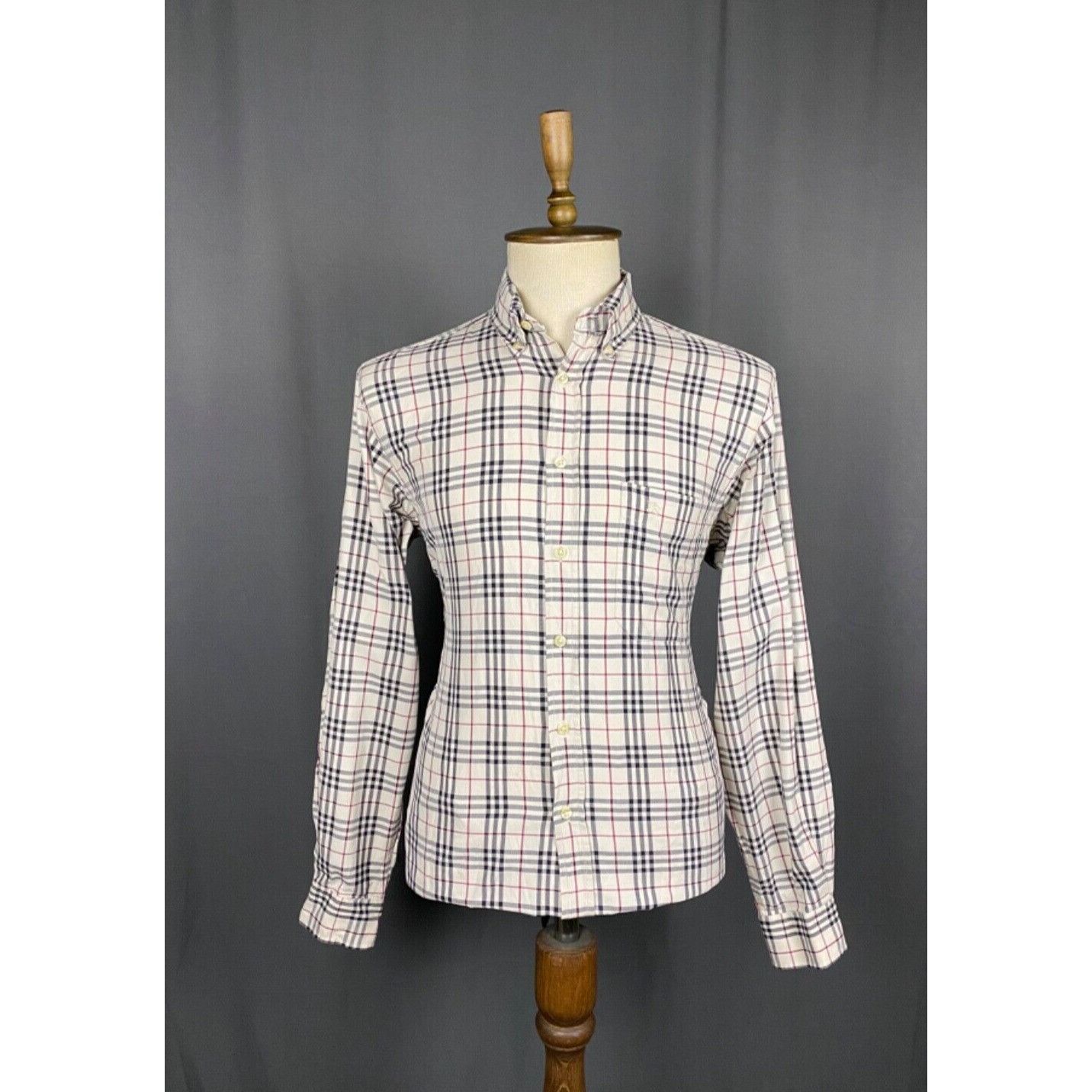 Burberry Burberry Nova Check Vintage Men's Beige Longsleeve Shirt Siz Size US L / EU 52-54 / 3 - 1 Thumbnail