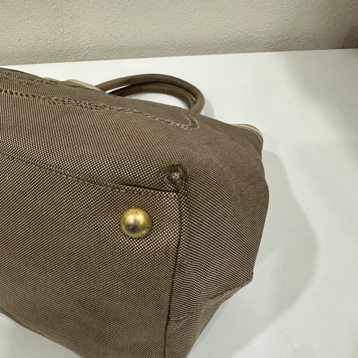 Prada PRADA JACQUARD TOTE BAG WITH A BOW ACCENT Size ONE SIZE - 8 Thumbnail