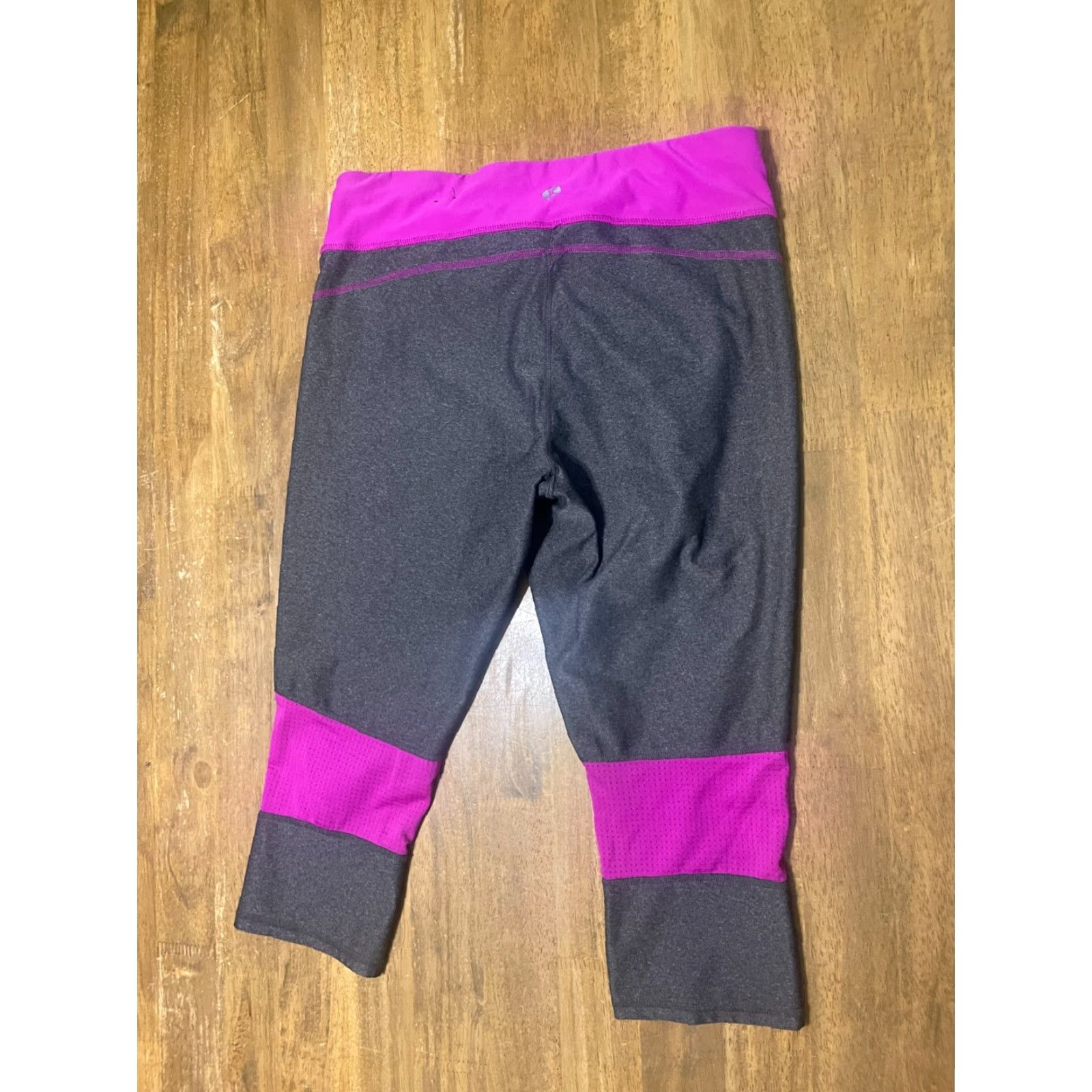 Vintage Xersion Women's Leggings Capri Purple Grey Size L Size 36" / US 14 / IT 50 - 2 Thumbnail
